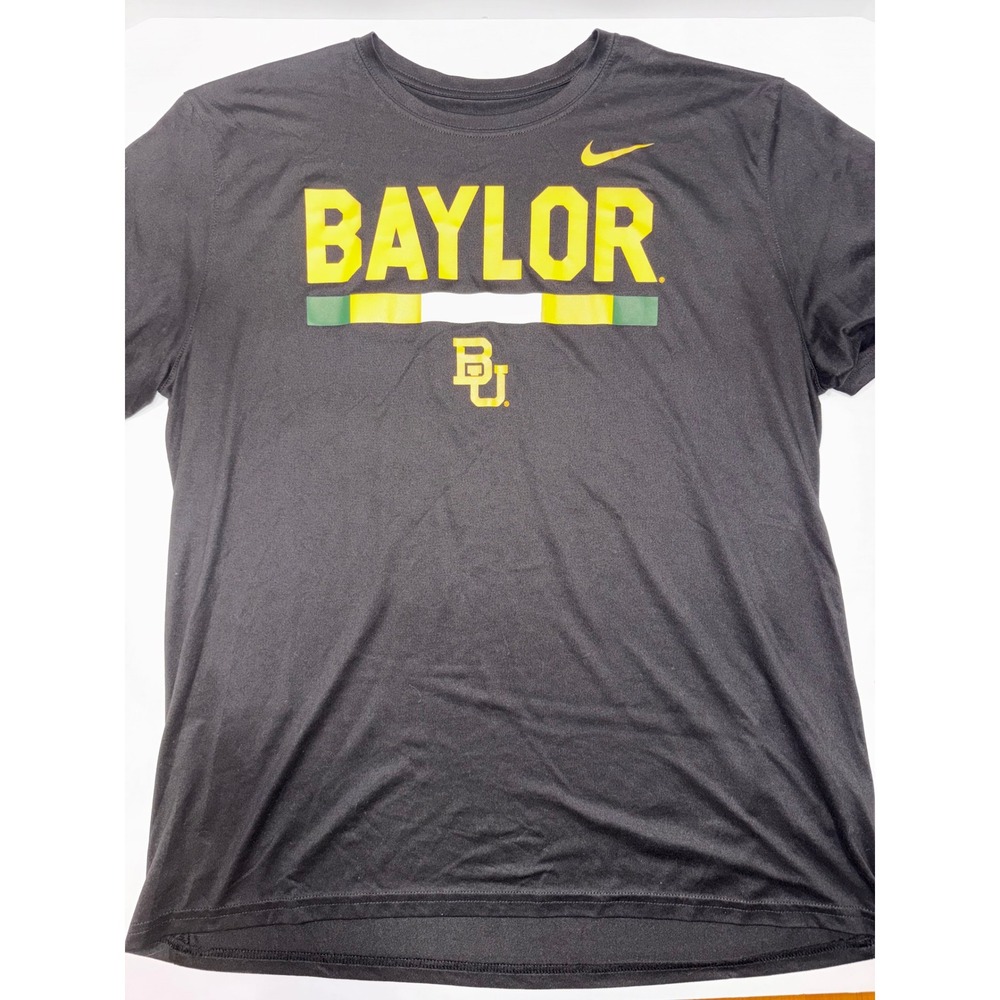 Nike Baylor Bears Dri-Fit T-Shirt XXL Black Yellow Green‎ Athletic Gym